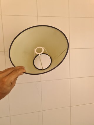 Abajour Candeeiro Azul Lamp Lampshade Tecido