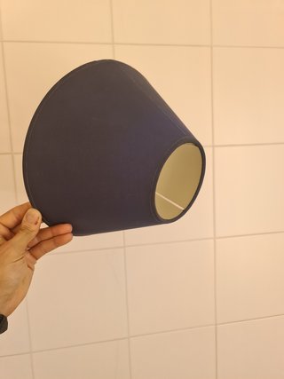 Abajour Candeeiro Azul Lamp Lampshade Tecido