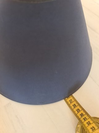 Abajour Candeeiro Azul Lamp Lampshade Tecido