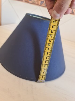 Abajour Candeeiro Azul Lamp Lampshade Tecido