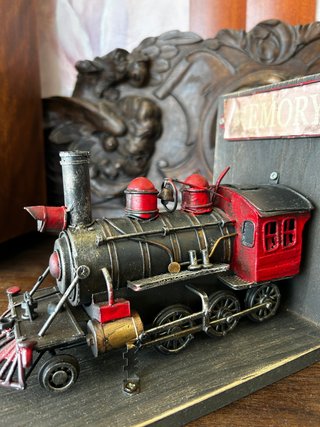 Sujetalibros Tren Tren Locomotora Vintage