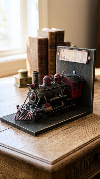 Sujetalibros Tren Tren Locomotora Vintage