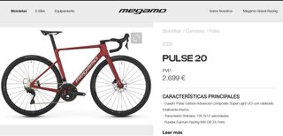 Bicicleta de carretera Megamo pulse 20