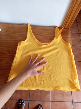 Camiseta tirantes naranja/amarilla