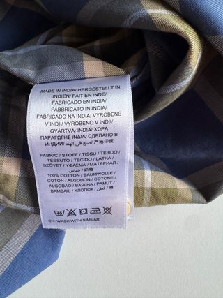 Camisa de cuadros de algodón Gant talla L Oversize