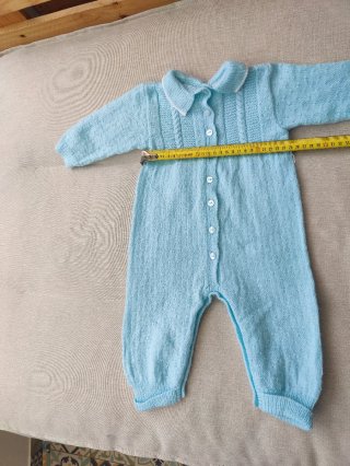 Pelele y patucos punto azul 3-6 meses