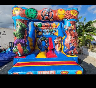 Castillo Hinchable Superhéroes 6x4x3.5m