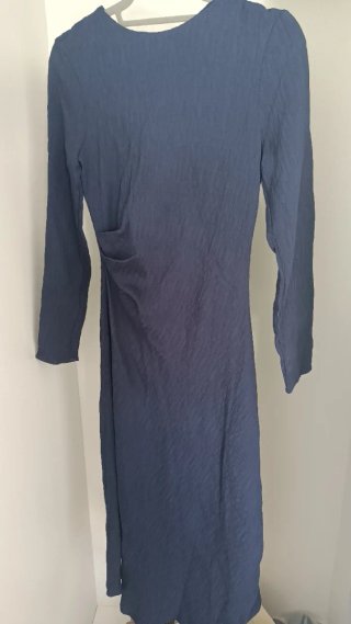 Vestido Pedro del Hierro azul drapeado