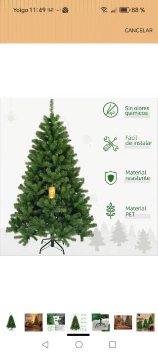 Árbol de Navidad Verde Nuevo 150cm
