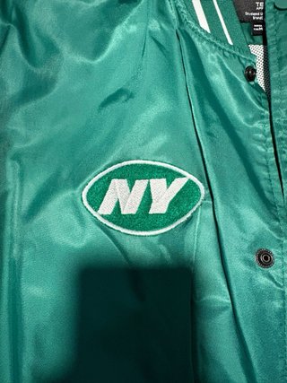 Chaqueta bomber NY Jets verde y blanca