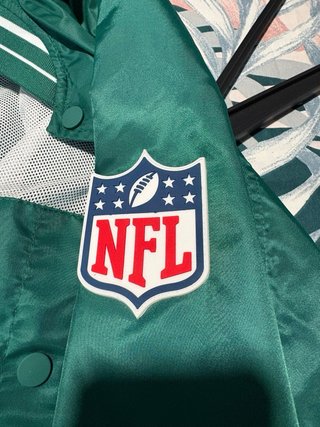 Chaqueta bomber NY Jets verde y blanca