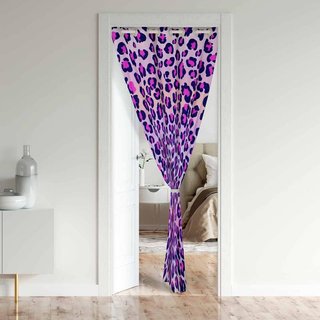 Cortina Leopardo Rosa/Morado 132x203