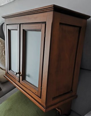 Mueble de pino colgante 2 puertas + estante