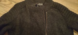 Chaqueta Roberto Verino gris oscuro. Cremallera