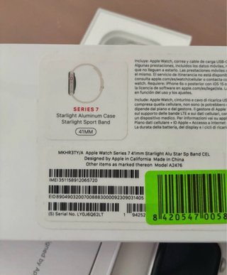 Apple Watch Serie 7 41mm Rosa/Plata