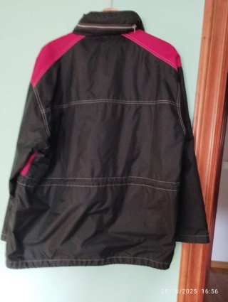 Cortavientos hombre talla M negro/rojo