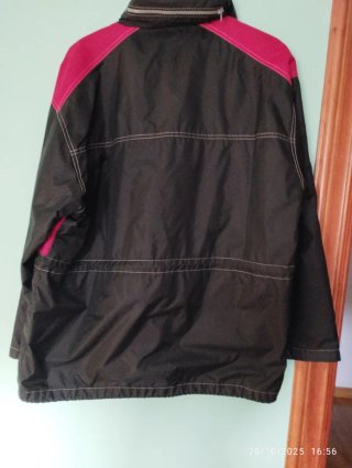 Cortavientos hombre talla M negro/rojo
