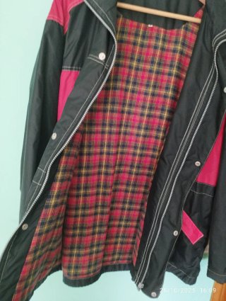 Cortavientos hombre talla M negro/rojo
