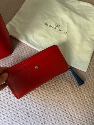 Bolso y monedero Gloria Ortiz rojo