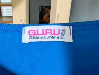 T-shirt Guru donna blu con stampa