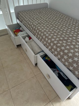 Cama nido 105 cm con cajones