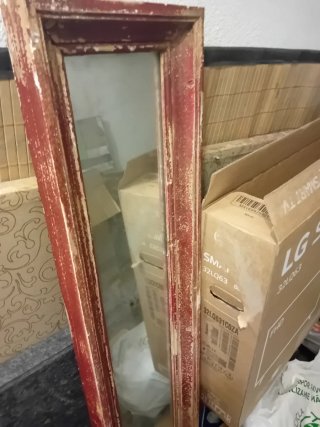 Espejo antiguo madera y cristal