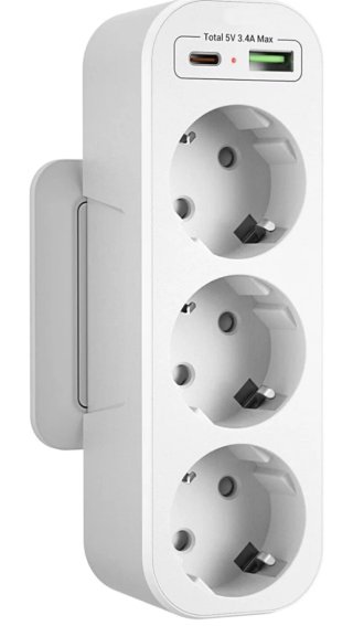 Radron Enchufe con USB,Adaptador d corriendo verti