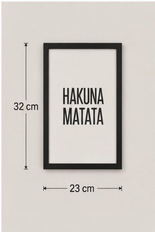 Cuadro Hakuna Matata Marco Negro