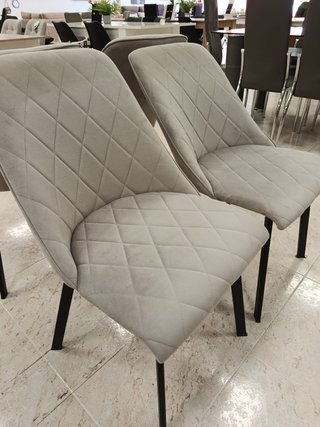 Pack 4 Sillas Terciopelo Gris Nuevas