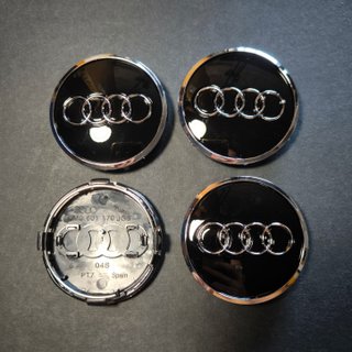TAPABUJES AUDI 61mm NEGRO - EMBLEMA LLANTAS AUDI