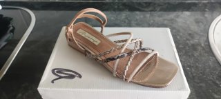 Sandalias Mariamare Piel Doradas Multicolor