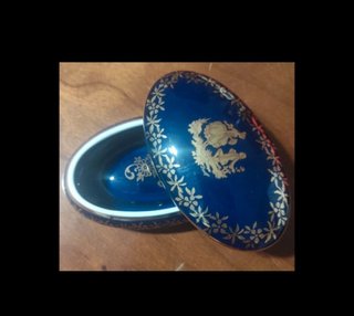 Peças Limoges Azul e Dourado