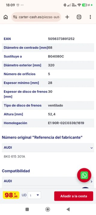 Disco de Freno NAPA NBD5468