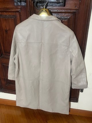 Soprabito in vera pelle artigianale beige
