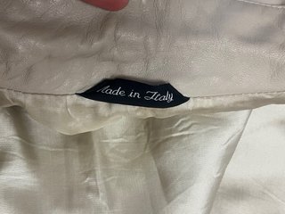 Soprabito in vera pelle artigianale beige