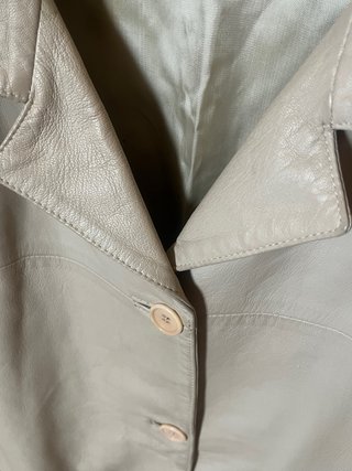 Soprabito in vera pelle artigianale beige