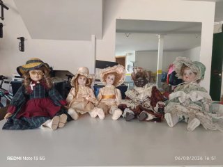 Lote de 5 Muñecas de Porcelana