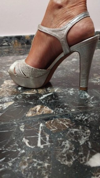 Zapatos de tacón plateados LODI