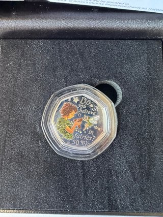Moneda Isla de Man 50 Pence 2020 Plata Coloreada