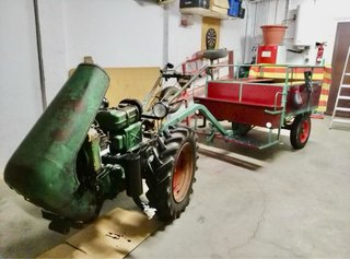 Motocultor Holder con remolque.con ruedas nuevas