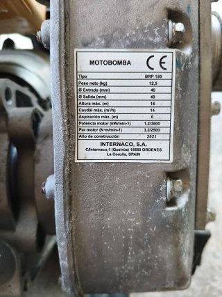 Motobomba Benzina RP150.Usado poco de tiempo