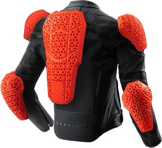 Chaqueta Moto Cuero Rebelhorn Vandal Negra (56)