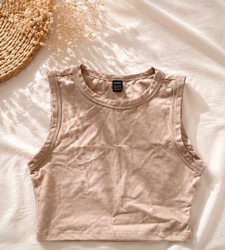 Top SHEIN beige talla XS