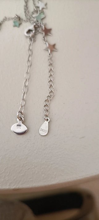 Conjunto Plata Collar y Pulsera Estrellas