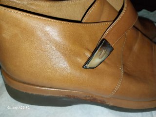 Mocasines de piel marrón claro mujer semi nuevos