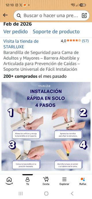Barandilla Seguridad Cama Adultos/Mayores