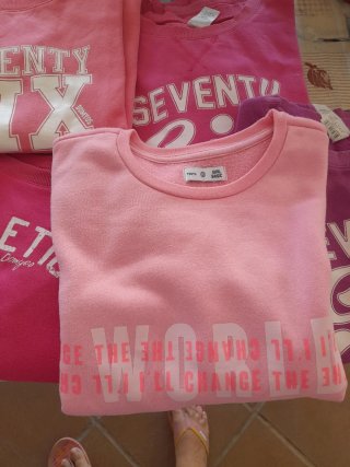 Lote 6 sudaderas gris, rosa, fucsia...