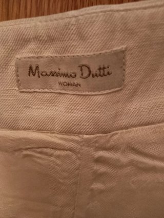 Falda blanco roto Massimo Dutti