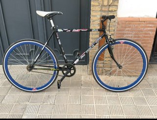 Bicicleta Fixie Ruedas Azules