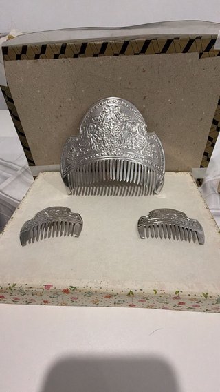 Peinetas plata para niña